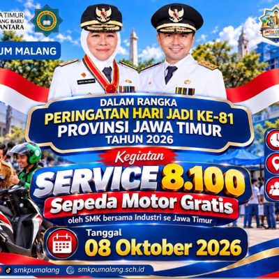 SMK PU Berpartisipasi dalam Kegiatan Servis Gratis Sepeda Motor